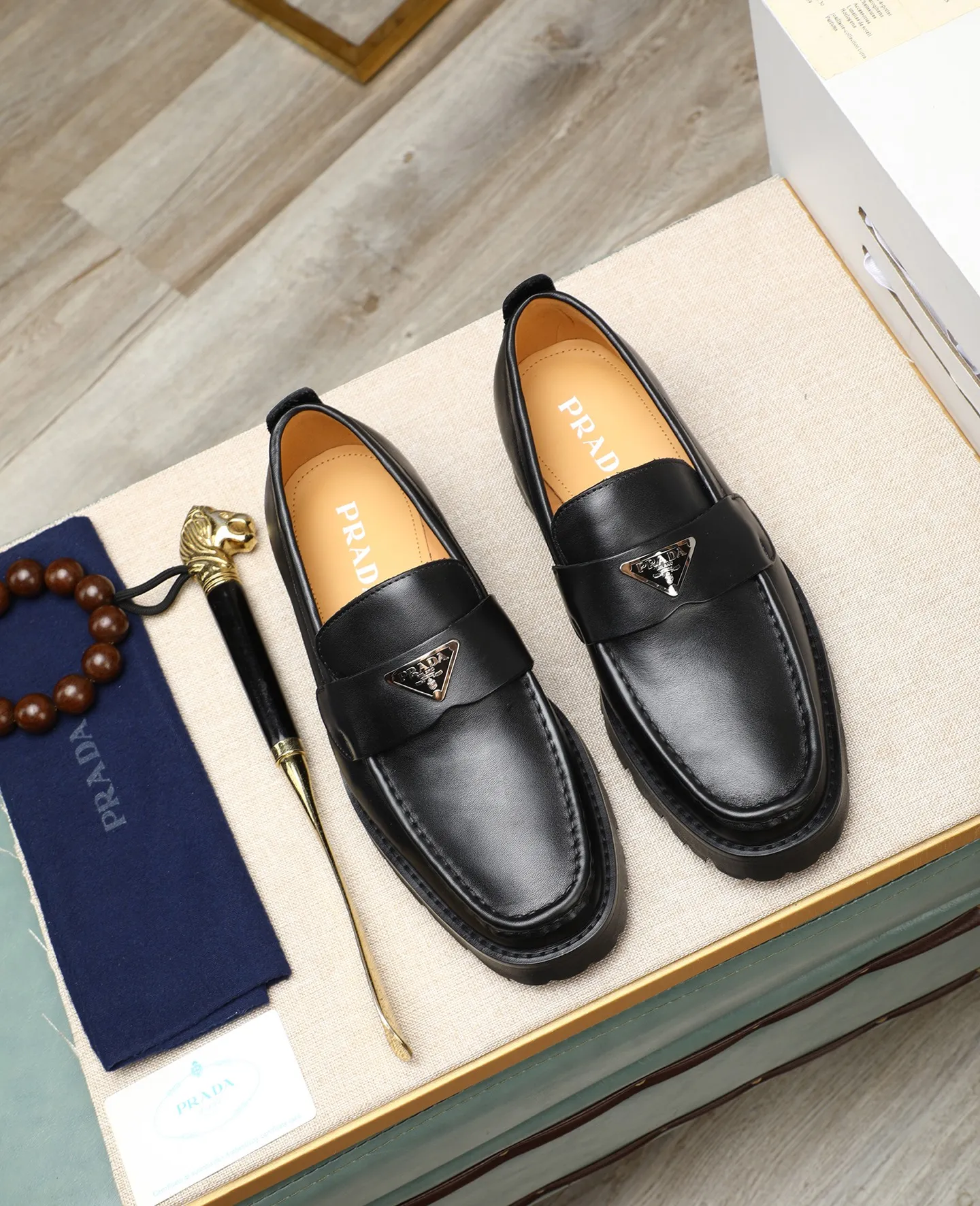 Men's men's shoes 💰540 (water-dyed cow leather) 📛📛PRADA high-end 20 counter latest model formal business leather shoes 👔 original version of the highest quality! Imported from Italy🇮🇹First layer calfskin fabric➕Cowhide lining Original outsole Formal size: 38➖45